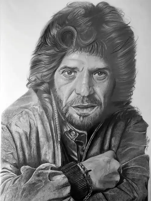 retrato a lapiz Camaron de la Isla