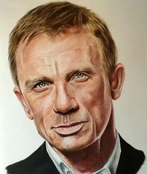 Daniel Craig a lapiz color