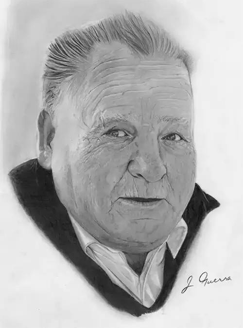 anciano a lapiz