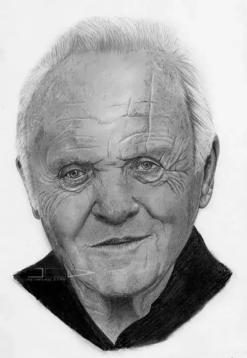 retrato Anthony Hopkins