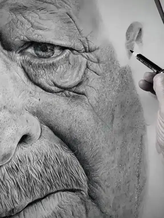 Proceso de retrato de mi padre